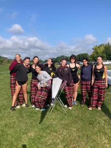 Shiplake Vikings Rowing Club girls in Loony pants