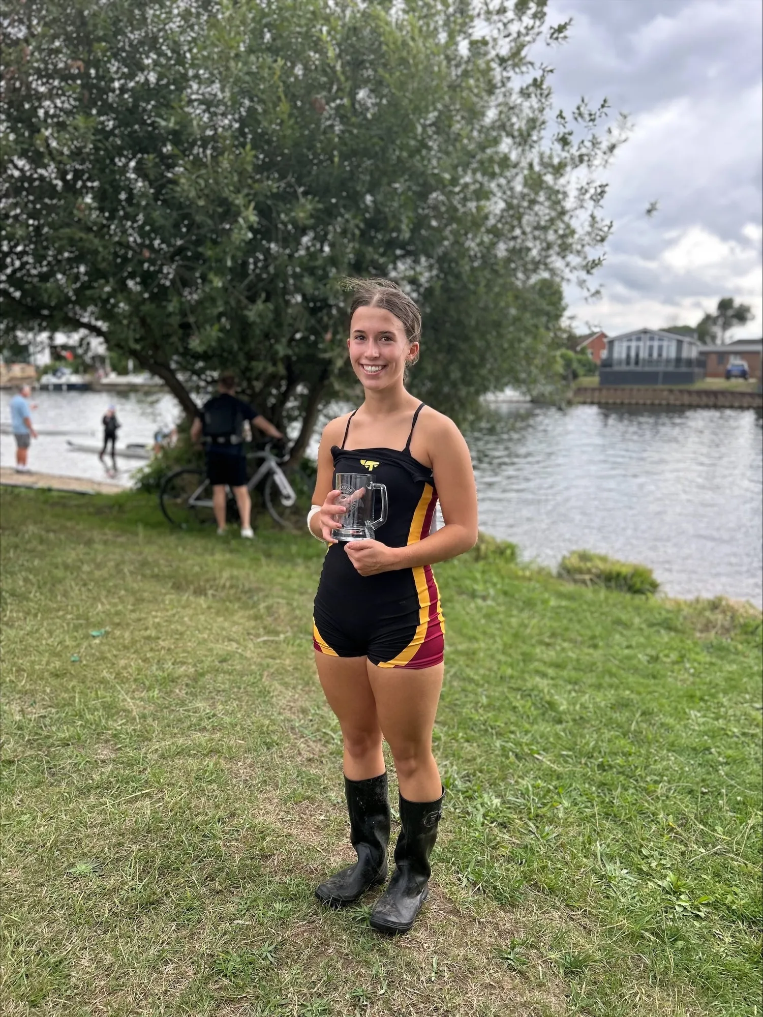 Winning girls crew member shiplake vikings rowing club